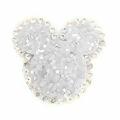 aplique mickey branco strass